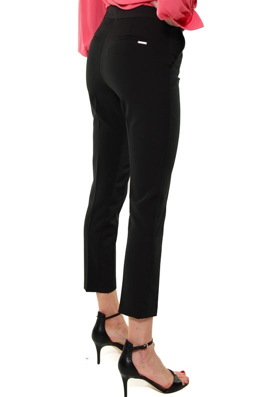 Liu Jo Black pantalone elegante con inserti di raso nero