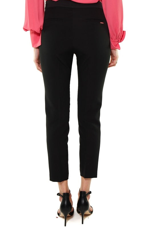 Liu Jo Black pantalone elegante con inserti di raso nero