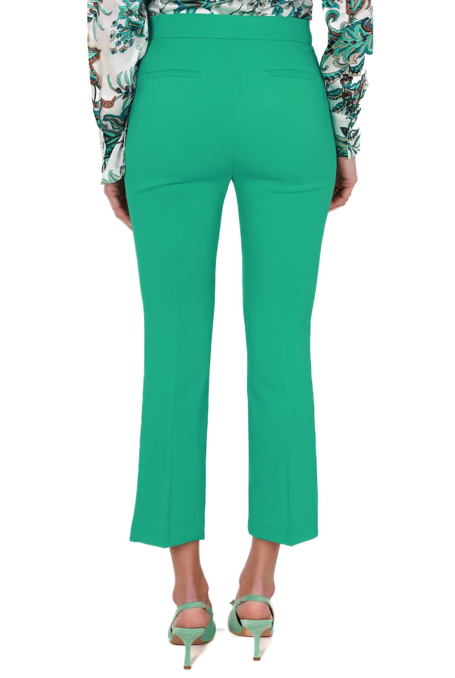 Liu Jo Black pantalone elegante in crepe stretch verde