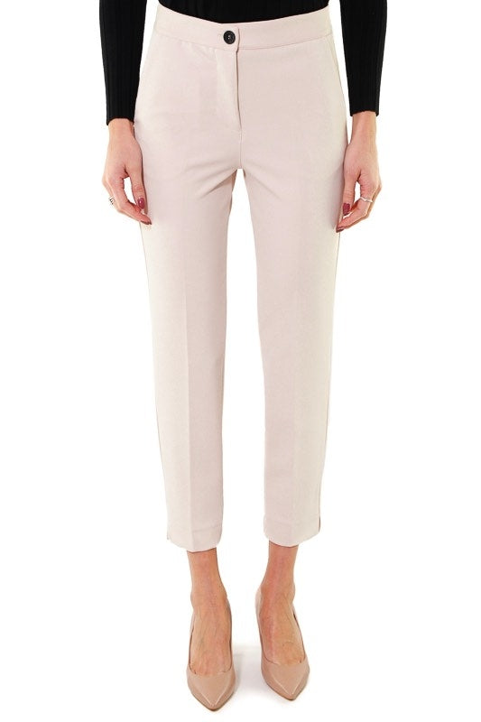 Dixie pantalone elegante in tessuto cady beige