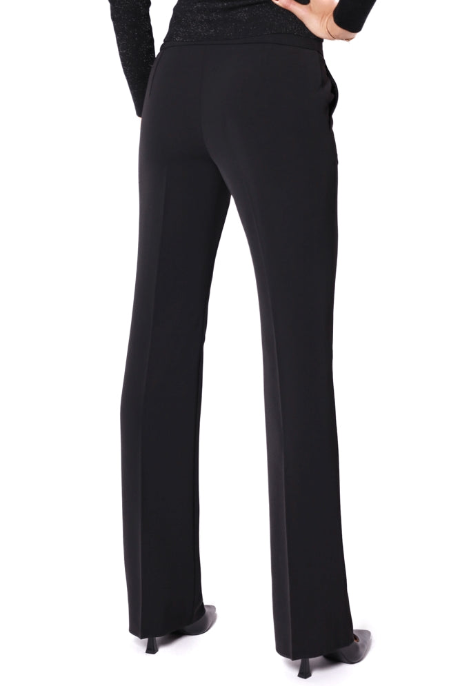 Emme Marella pantalone flare in twill stretch nero