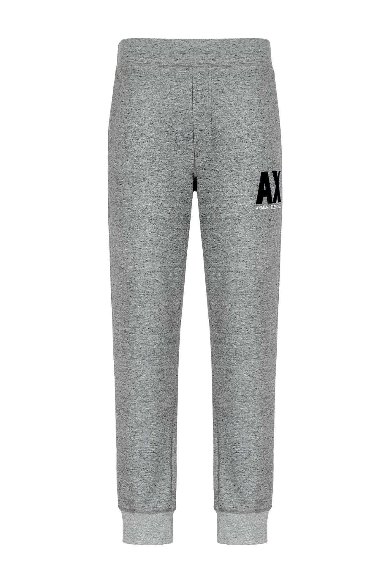 Ax Uomo pantalone in felpa con logo stampato grigio