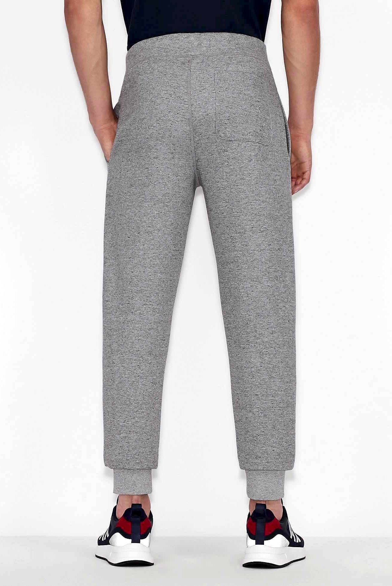 Ax Uomo pantalone in felpa con logo stampato grigio