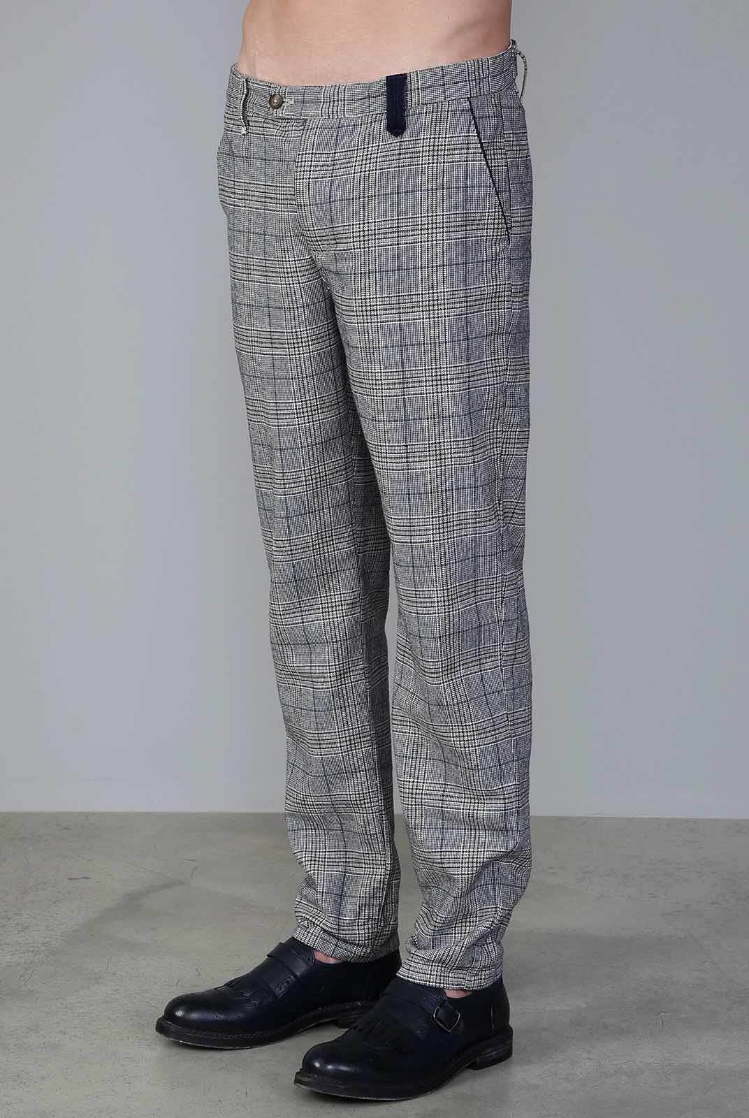 Berna pantalone in principe di galles grigio