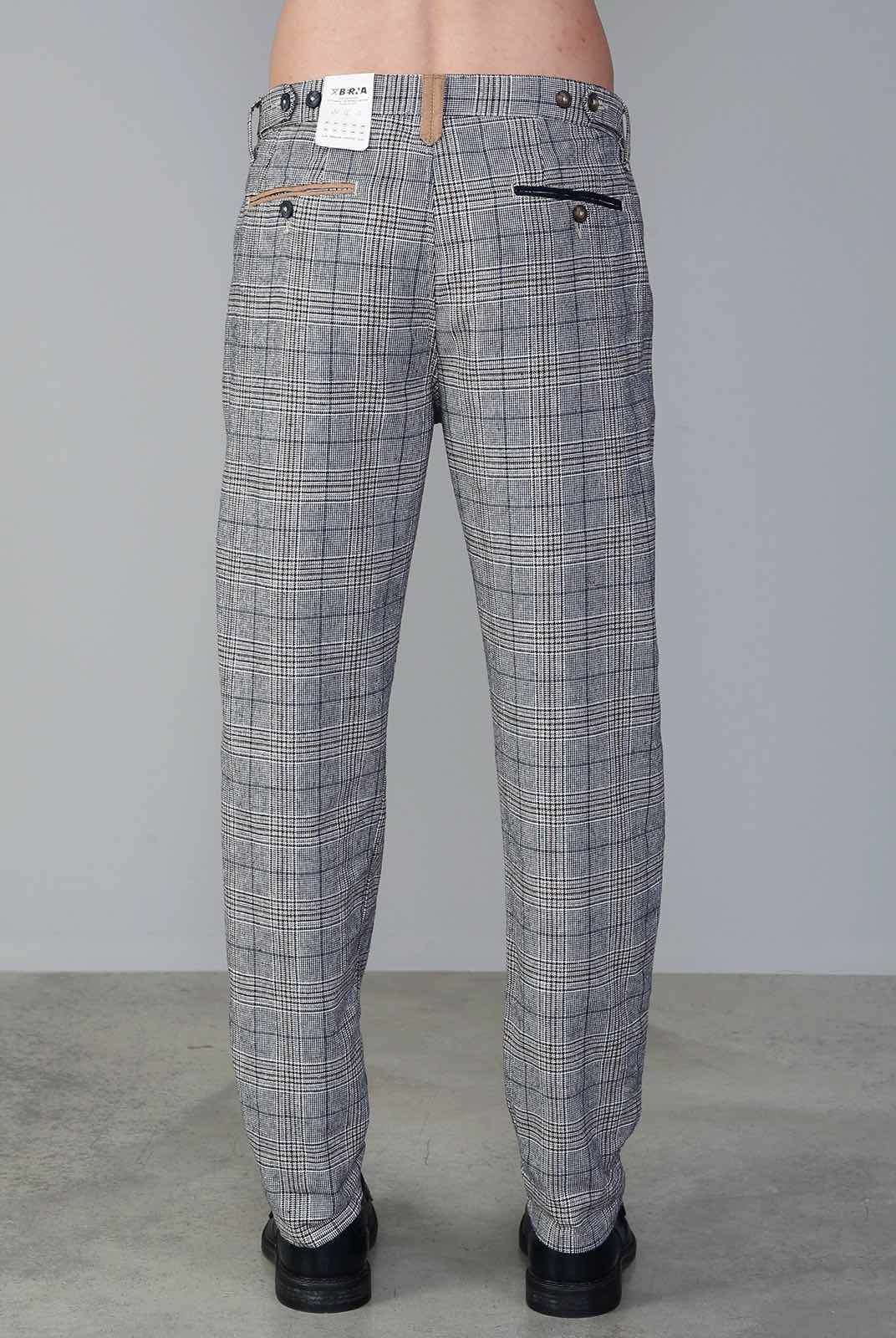 Berna pantalone in principe di galles grigio