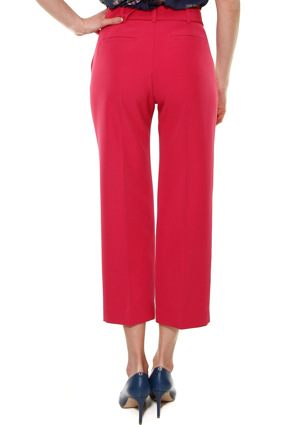 Liu Jo Black pantalone in tessuto tecnico gamba dritta fuxia