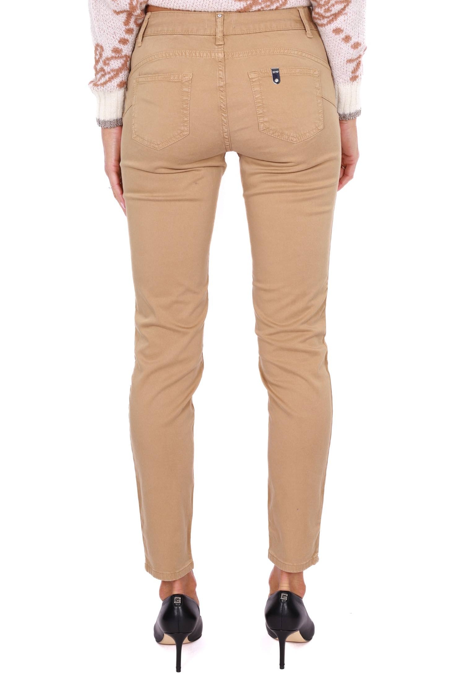 Liu Jo White pantalone skinny in cotone stretch cammello