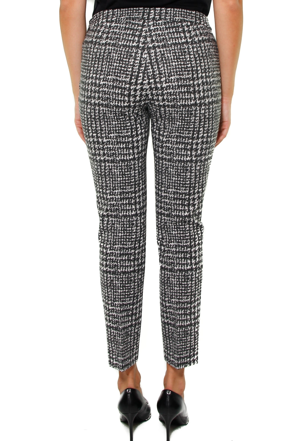 Liu Jo Black pantalone tasca america in jersey pied de poule nero