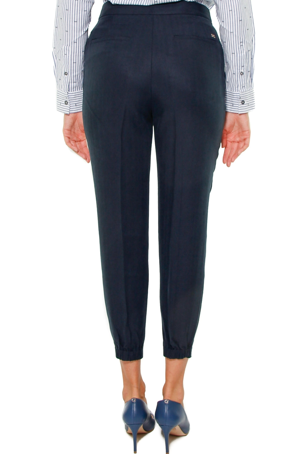 Tommy Hilfiger Donna pantalone tasche america in tessuto fluido blu