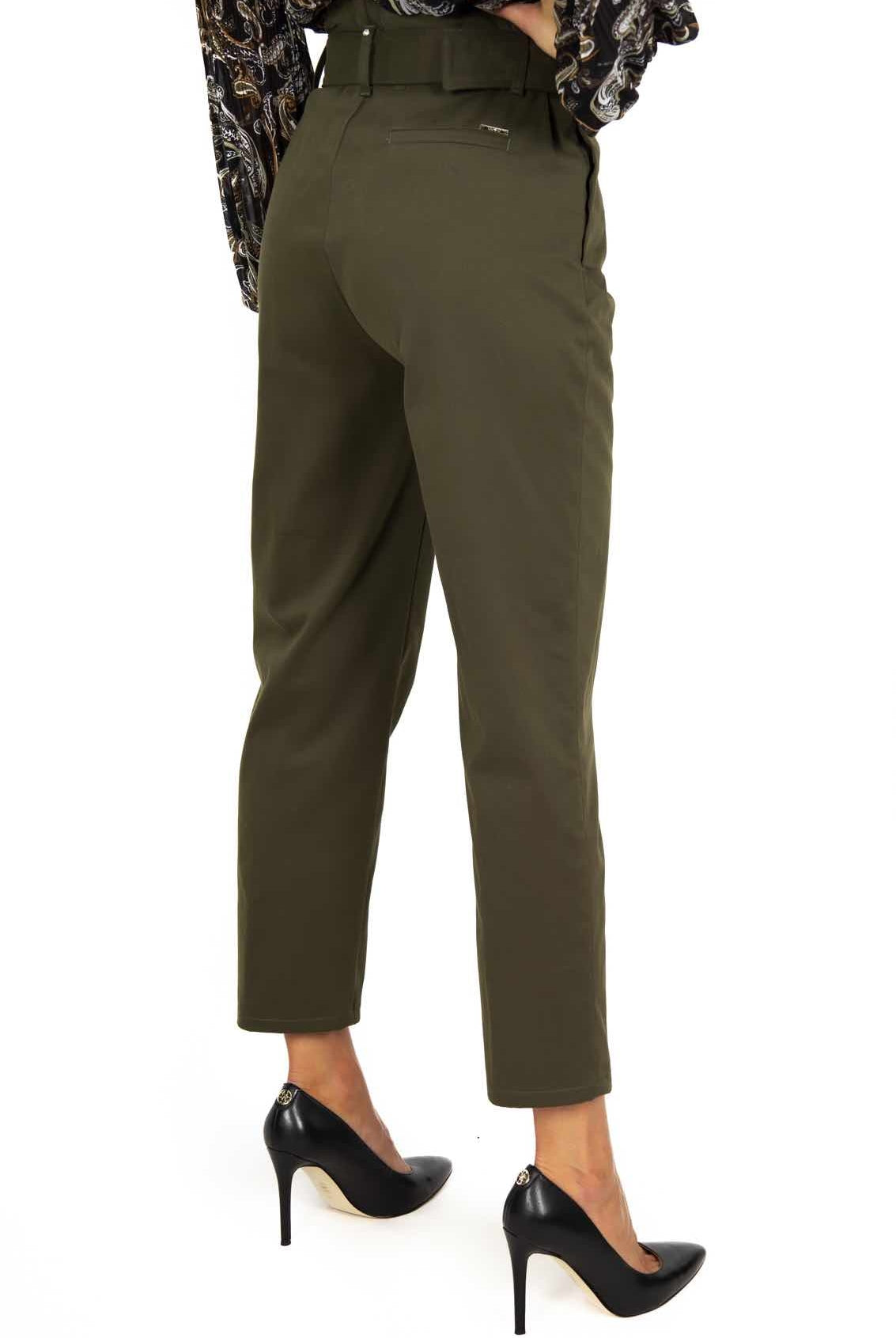 Liu Jo White pantalone vita alta a caramella verde