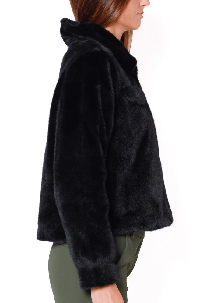 Bomboogie pelliccia ecologica corta nero