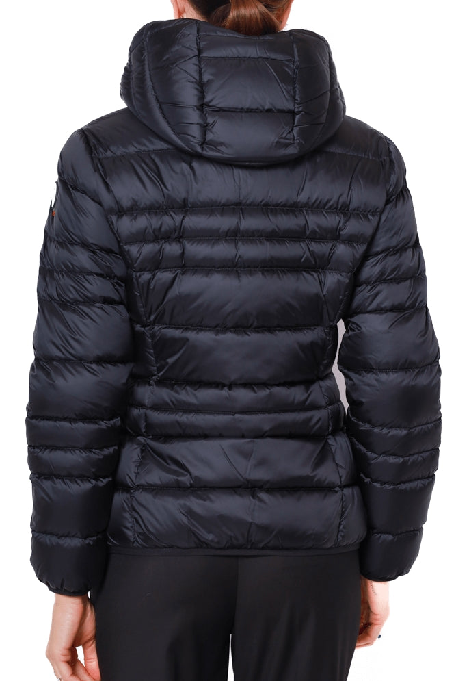 Cape Horn piumino corto con cappuccio nero