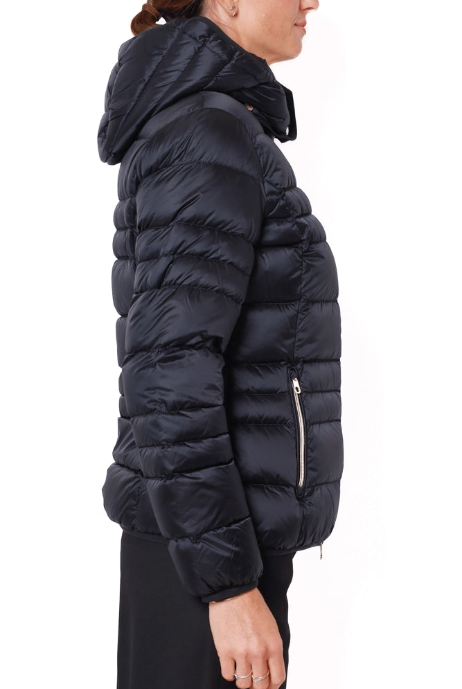 Cape Horn piumino corto con cappuccio nero