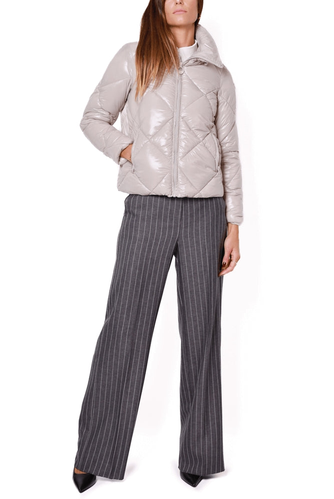 Censured piumino donna corto con collo avvolgente ghiaccio