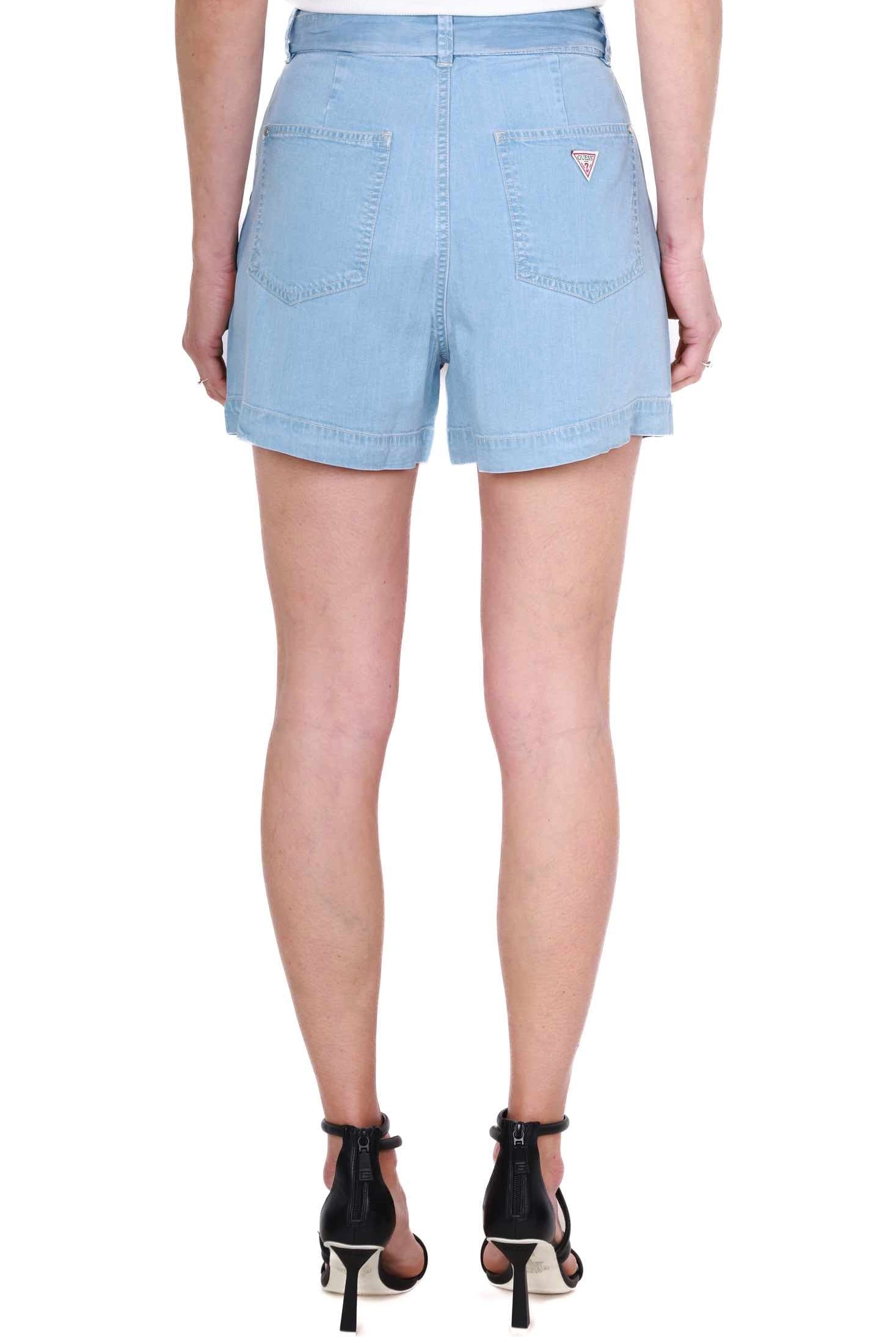Guess Donna short in tela denim azzurro