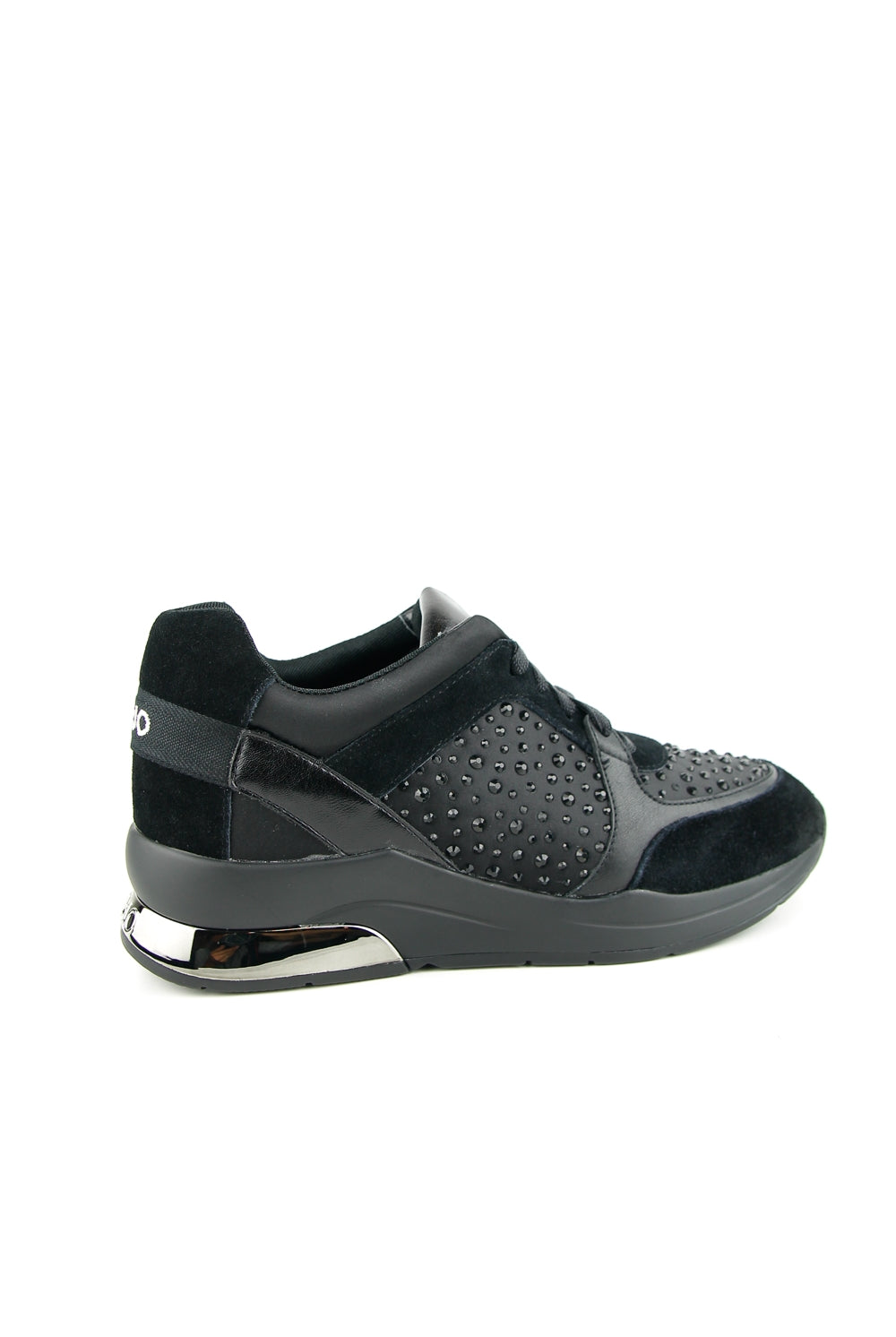 Liu Jo Scarpe sneakers con strass ton sur ton su tomaia nero