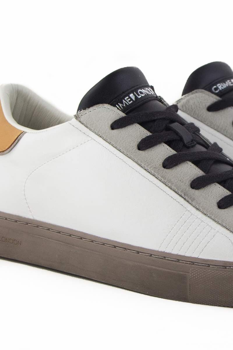 Crime sneakers in pelle con dettagli a contrasto bianco