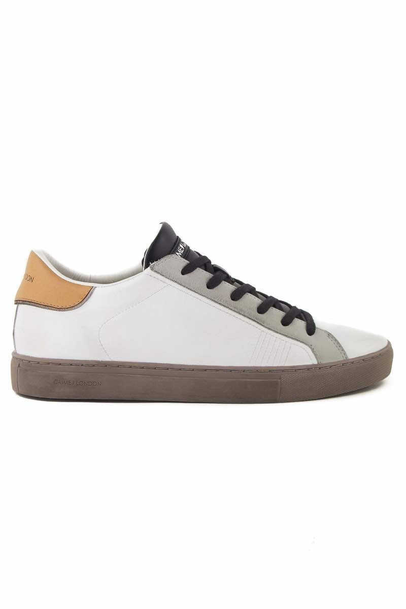 Crime sneakers in pelle con dettagli a contrasto bianco
