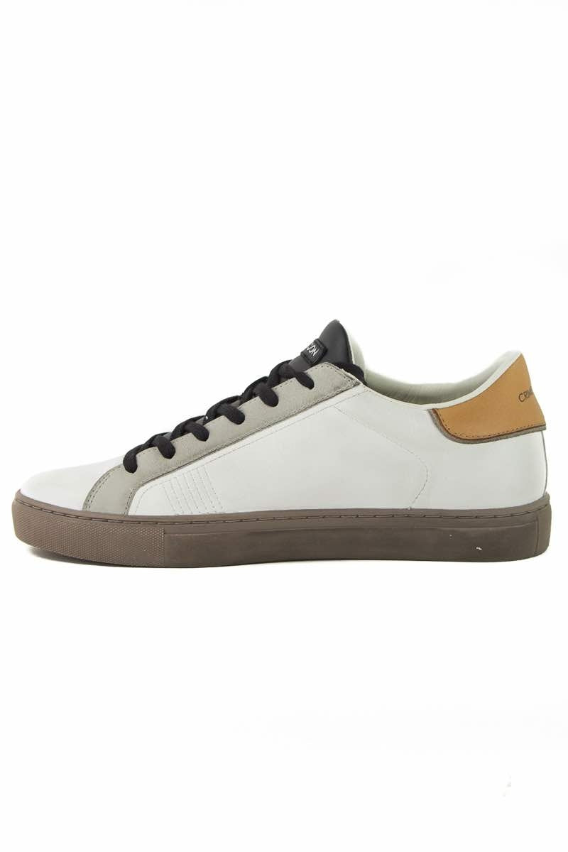 Crime sneakers in pelle con dettagli a contrasto bianco