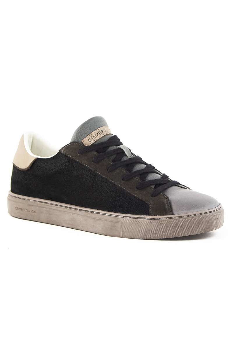 Crime sneakers in pelle con dettagli a contrasto nero