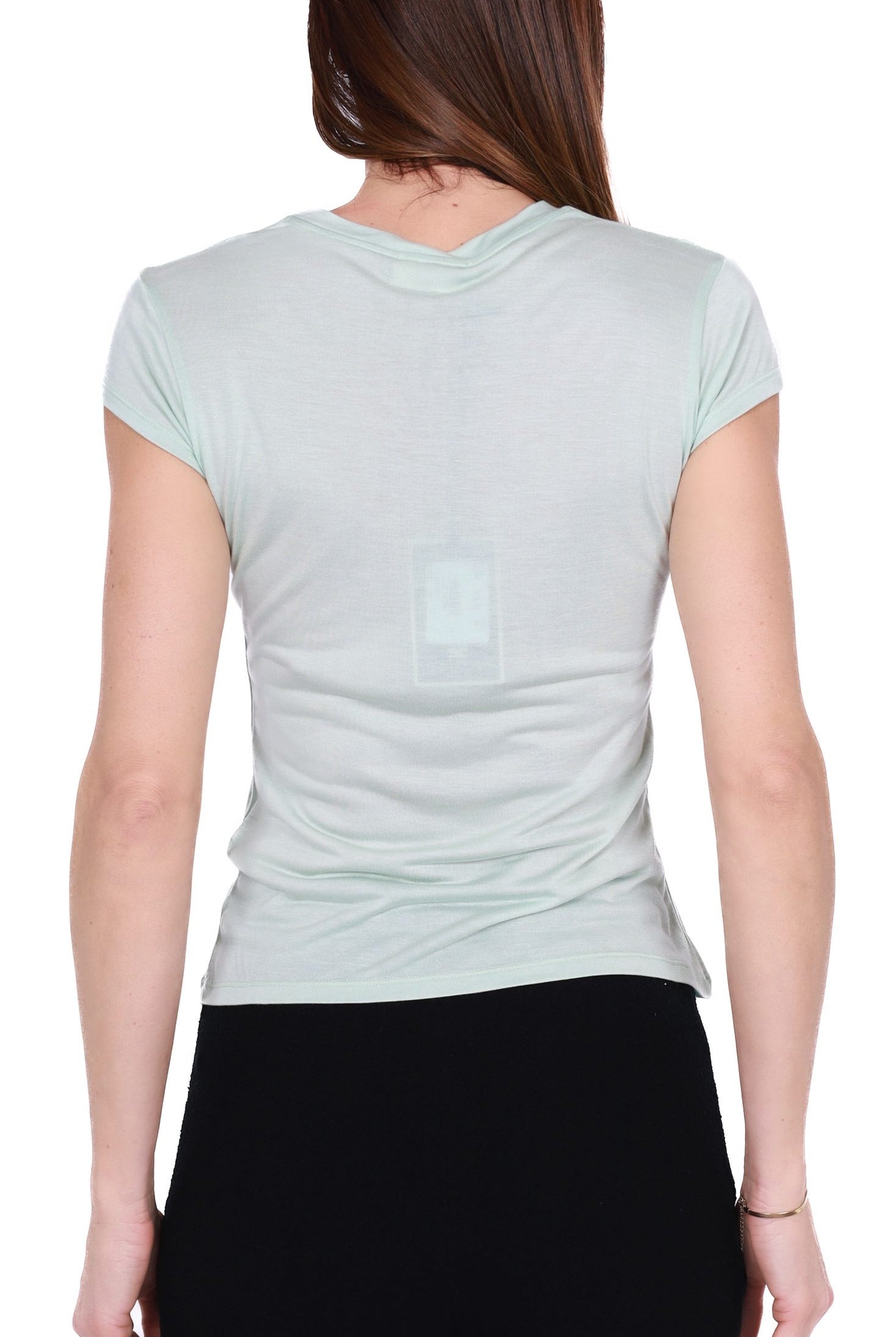 Elisabetta Franchi t-shirt girocollo con stampa logo e applicazioni verde