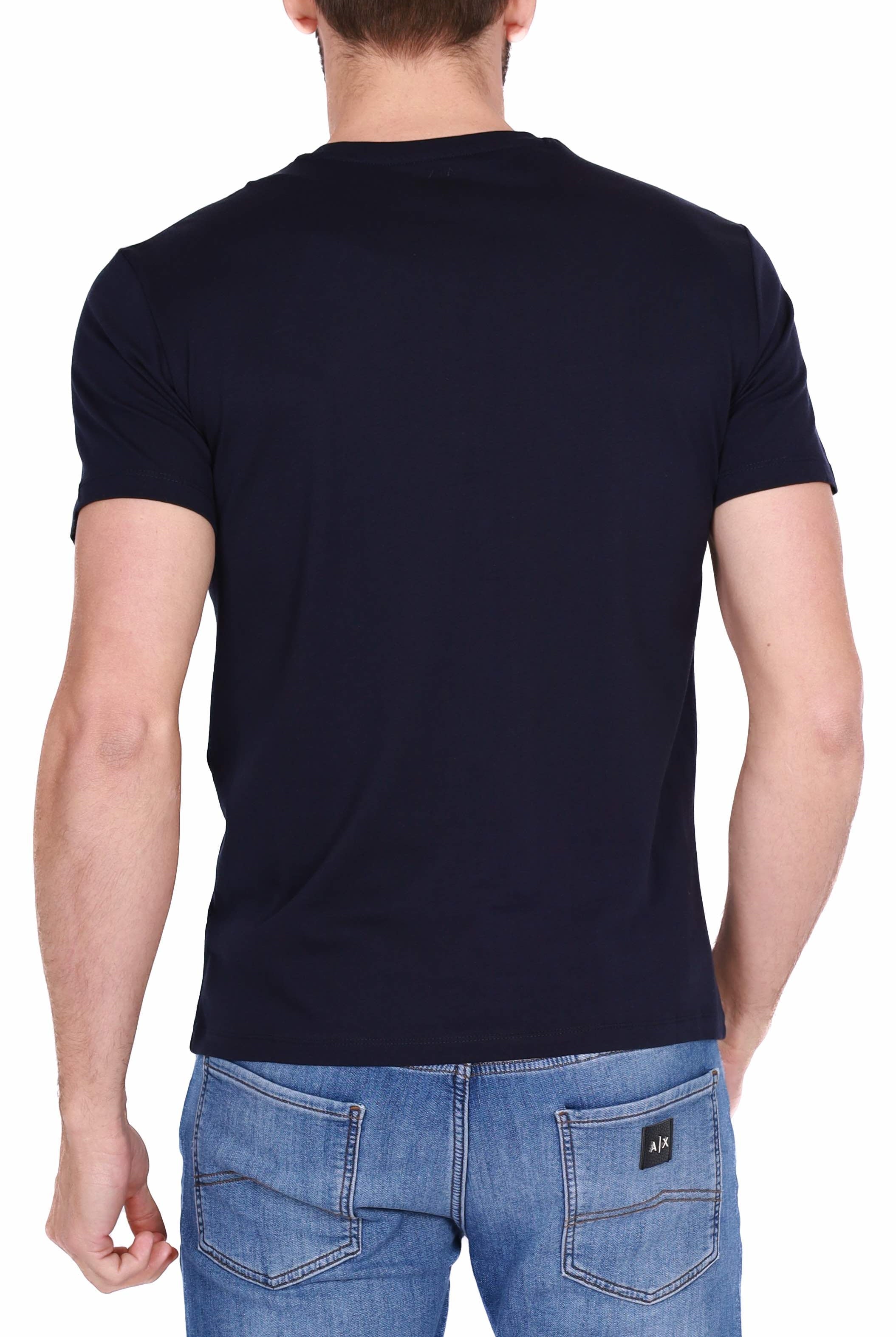 Ax Uomo t-shirt manica corta con stampa blu