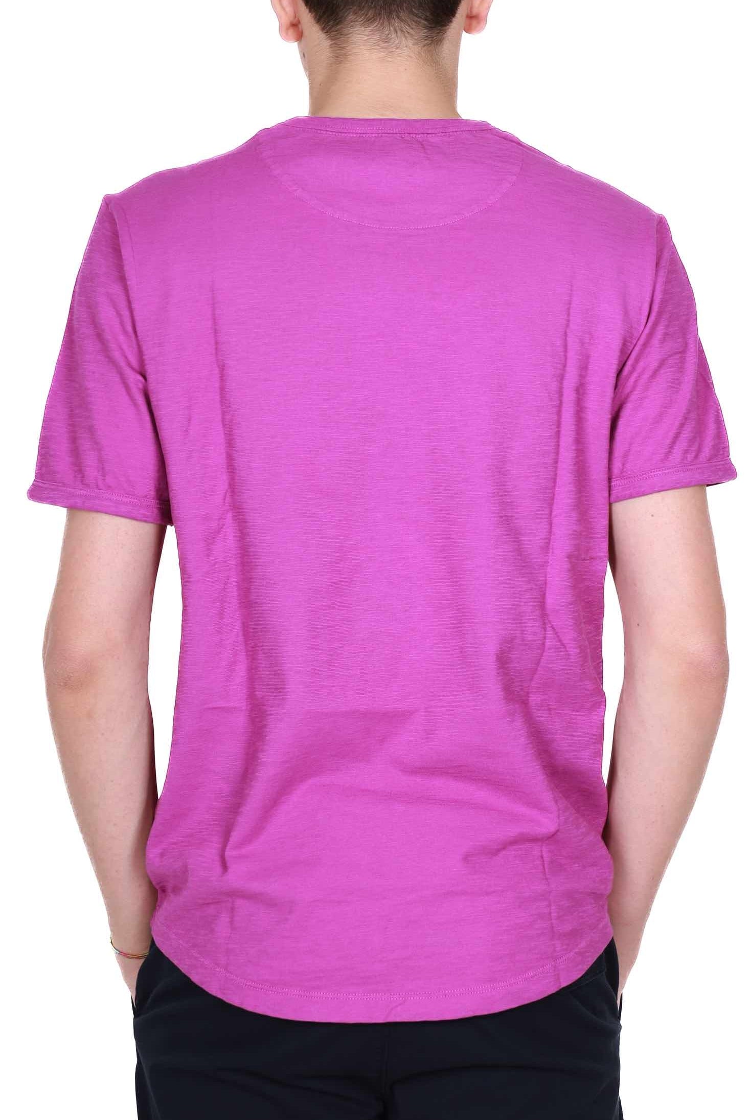 Sun68 Uomo t-shirt uomo maniche corte in jersey di cotone ciclamino