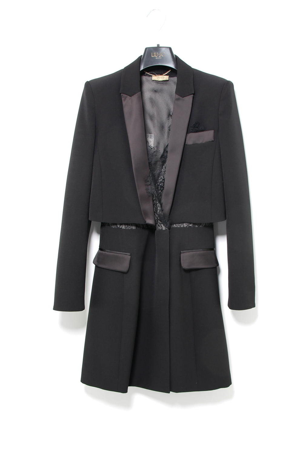 Liu Jo Black tailleur elegante con abito e giacchino nero