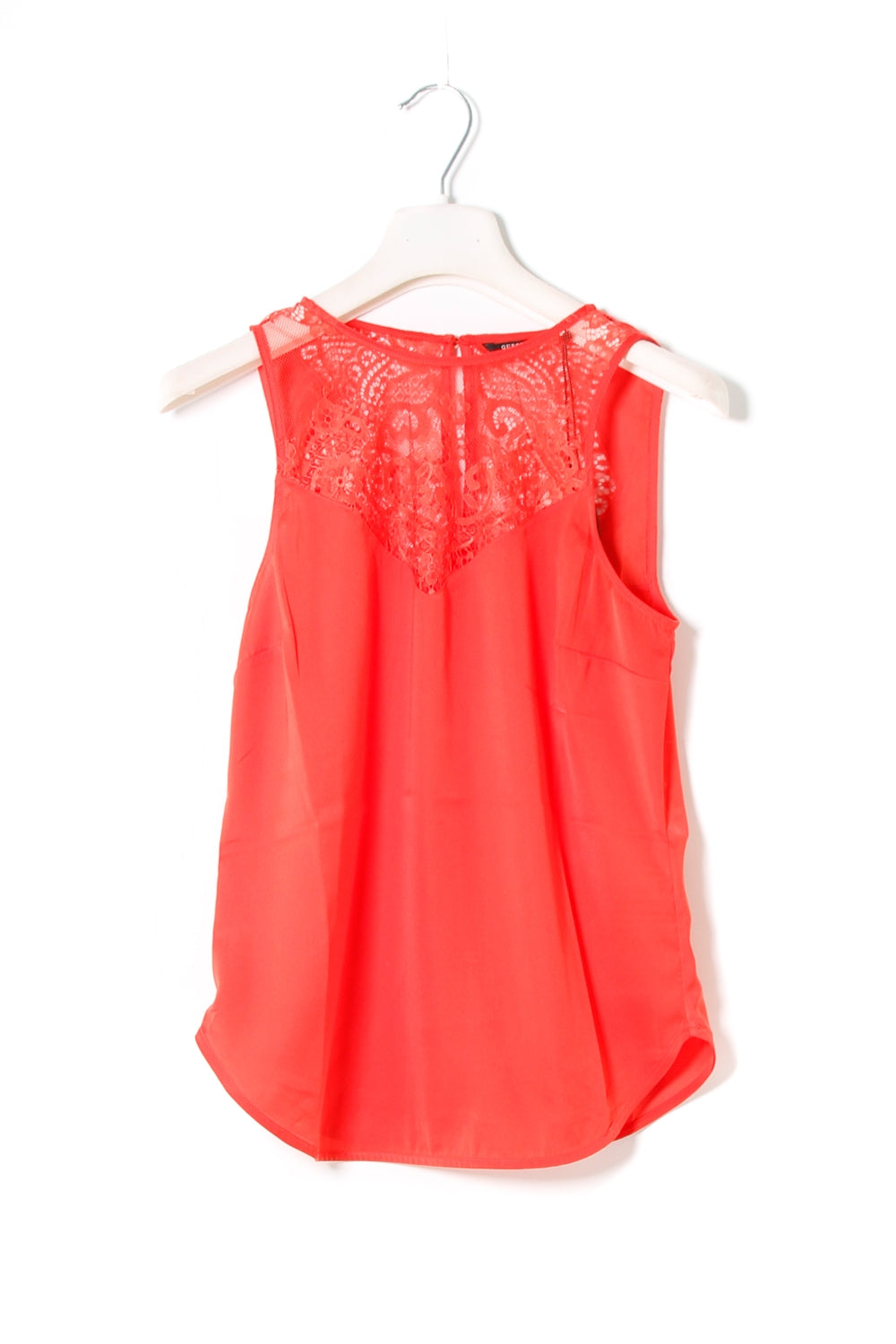 Guess Donna top con inserto pizzo rosso