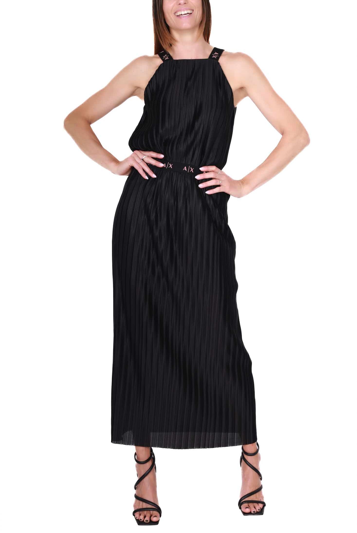 Ax Donna top in tessuto plissÈ nero