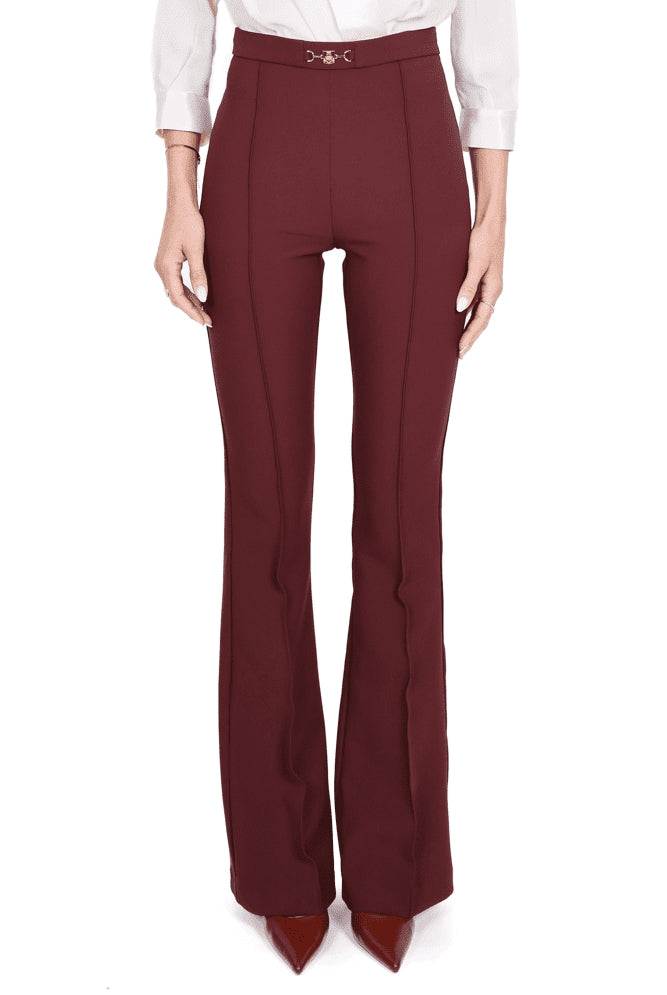 Elisabetta Franchi tuta elegante bicolore bordeaux