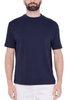 T-SHIRT GIROCOLLO OVERSIZE BLU