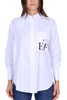 CAMICIA DONNA OVERSIZE IN POPELINE DI COTONE BIANCO