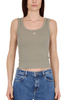 TOP A COSTINE CON STRASS VERDE