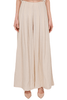 PANTALONE AMPIO IN MISTO LINO BEIGE