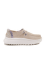SCARPA DONNA IN TESSUTO CON ZEPPA IN GOMMA BEIGE