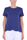 T-SHIRT GIROCOLLO CON SMERLO E RICAMO AL FONDO BLU