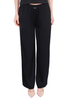 PANTALONE A PALAZZO IN RASO NERO