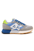 SNEAKERS UOMO IN PELLE E TESSUTO GRIGIO