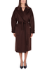 CAPPOTTO LUNGO IN PANNO DI MISTO LANA MARRONE