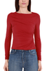 TOP MANICA LUNGA IN JERSEY ROSSO