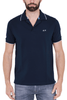 POLO UOMO MICRO PIQUET BLU