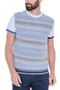 T-SHIRT GIROCOLLO IN MAGLIA BLU