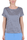 TOP MANICHE CORTE IN TWILL FANTASIA GEOMETRICA BLU