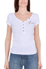 T-SHIRT SCOLLO A V A COSTINE BIANCO