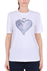 T-SHIRT CON STAMPA CUORE BIANCO