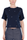 T-SHIRT CROPPED CON STRASS E PERLINE BLU
