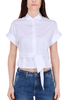 CAMICIA CROPPED MANICHE CORTE CON FUSCIACCA BIANCO