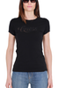T-SHIRT CON LOGO TRAFORATO E RETE NERO
