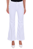 PANTALONE A ZAMPA IN TELA DI COTONE BIANCO